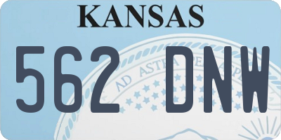 KS license plate 562DNW
