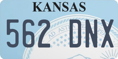 KS license plate 562DNX