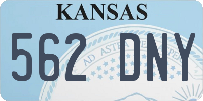 KS license plate 562DNY