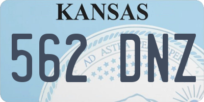 KS license plate 562DNZ