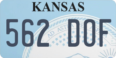 KS license plate 562DOF