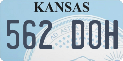 KS license plate 562DOH