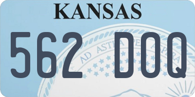 KS license plate 562DOQ