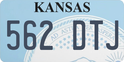 KS license plate 562DTJ