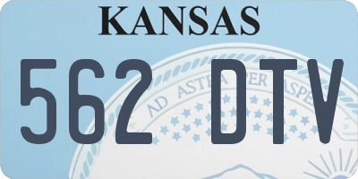 KS license plate 562DTV