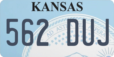 KS license plate 562DUJ