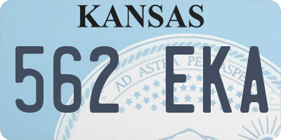KS license plate 562EKA
