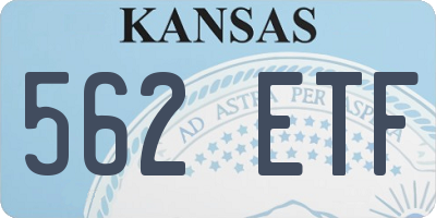 KS license plate 562ETF