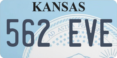 KS license plate 562EVE