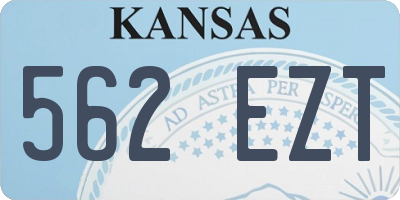 KS license plate 562EZT