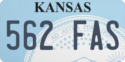 KS license plate 562FAS