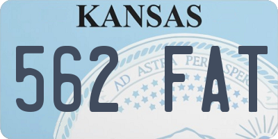 KS license plate 562FAT