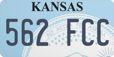 KS license plate 562FCC