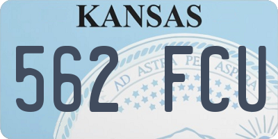 KS license plate 562FCU