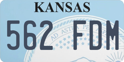 KS license plate 562FDM