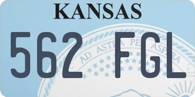 KS license plate 562FGL