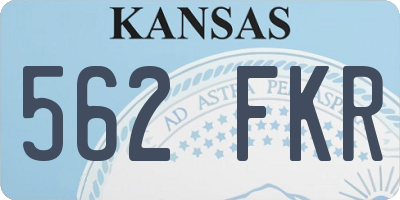 KS license plate 562FKR