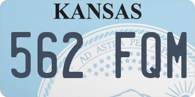 KS license plate 562FQM