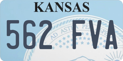 KS license plate 562FVA