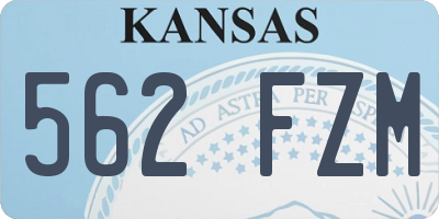 KS license plate 562FZM