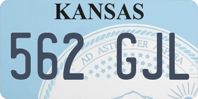 KS license plate 562GJL