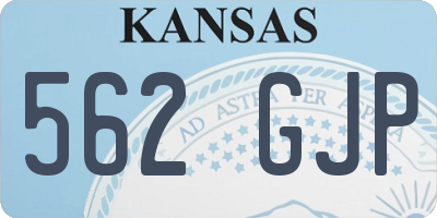 KS license plate 562GJP