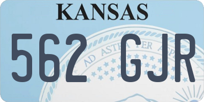KS license plate 562GJR