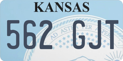 KS license plate 562GJT