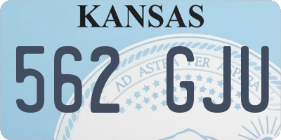 KS license plate 562GJU