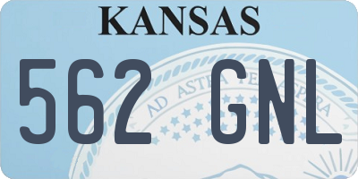 KS license plate 562GNL