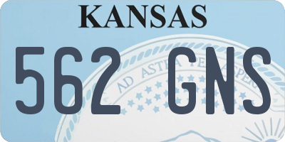 KS license plate 562GNS