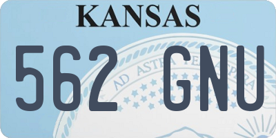 KS license plate 562GNU