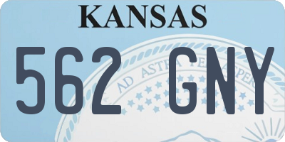 KS license plate 562GNY