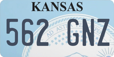 KS license plate 562GNZ