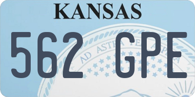 KS license plate 562GPE