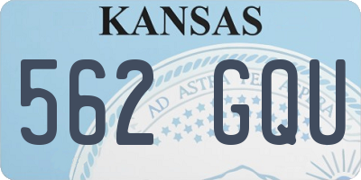 KS license plate 562GQU