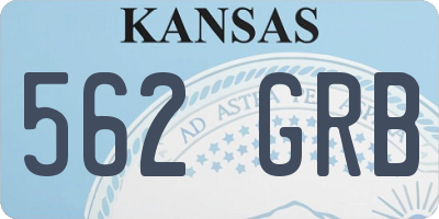 KS license plate 562GRB