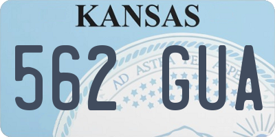KS license plate 562GUA