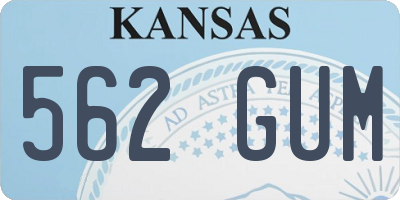 KS license plate 562GUM