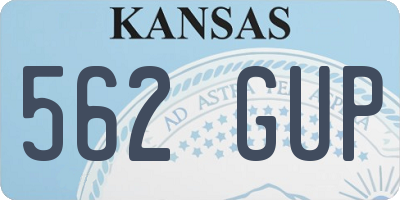 KS license plate 562GUP