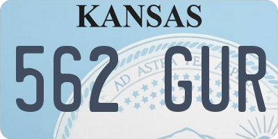 KS license plate 562GUR