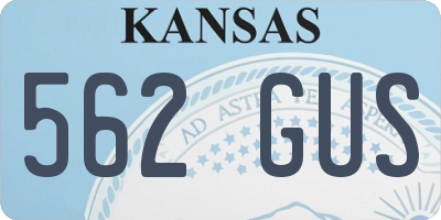 KS license plate 562GUS