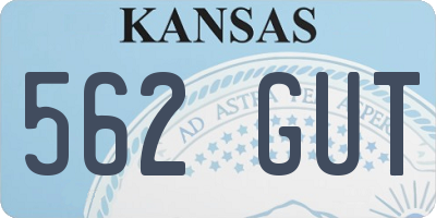 KS license plate 562GUT