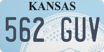 KS license plate 562GUV
