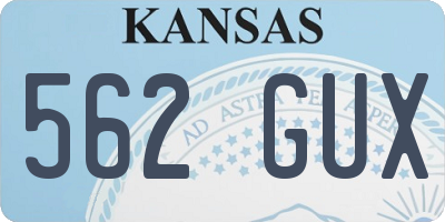 KS license plate 562GUX