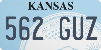KS license plate 562GUZ