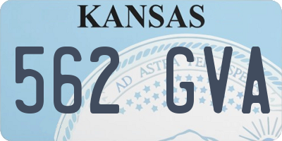 KS license plate 562GVA