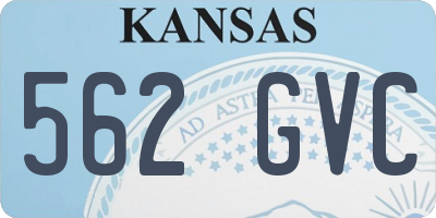 KS license plate 562GVC