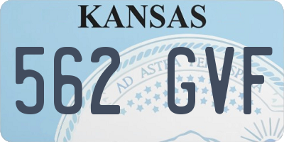 KS license plate 562GVF