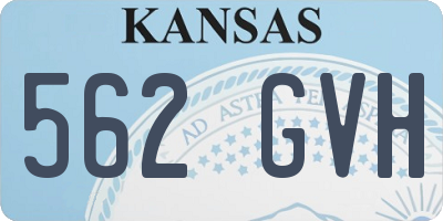 KS license plate 562GVH